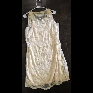 Express Ivory Lace Cocktail Dress Sz. M